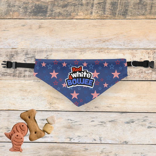 Red, White & Boujee Clip-on Pet Bandana