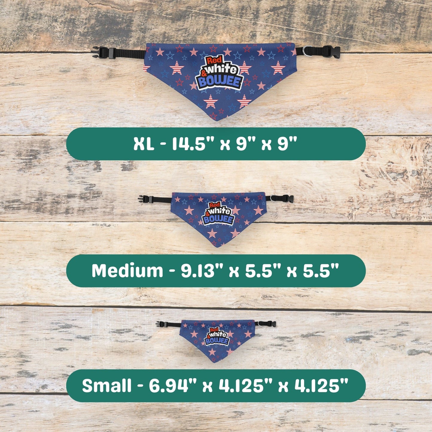 Red, White & Boujee Clip-on Pet Bandana