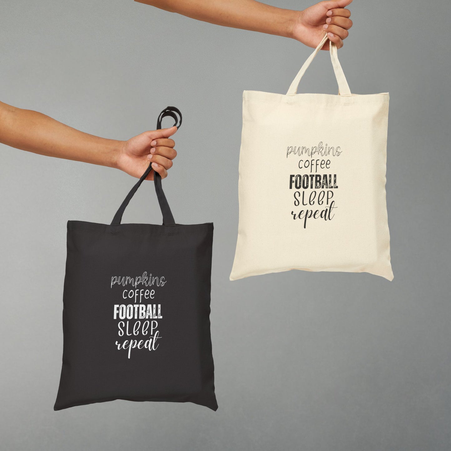 Pumpkins, Coffee, Football, Sleep, Repeat Tote Bag