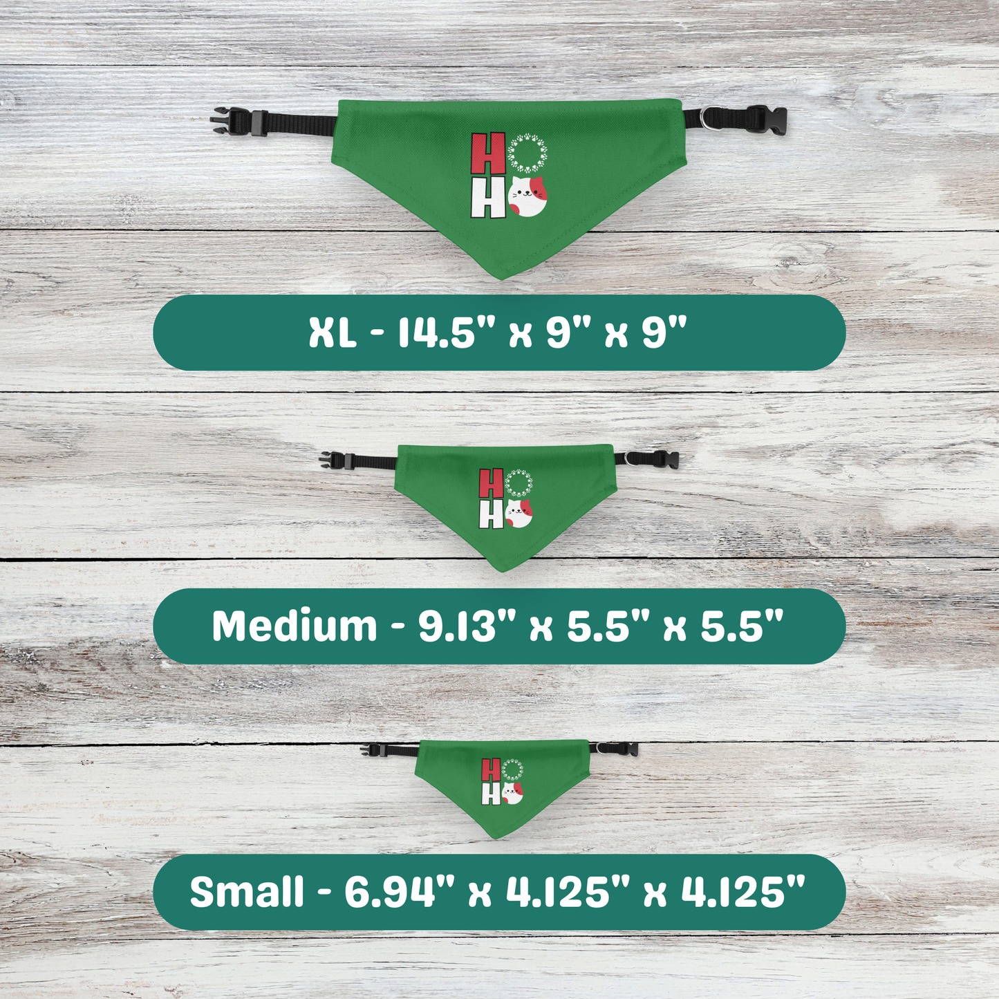 Ho Ho Clip-on Pet Bandana