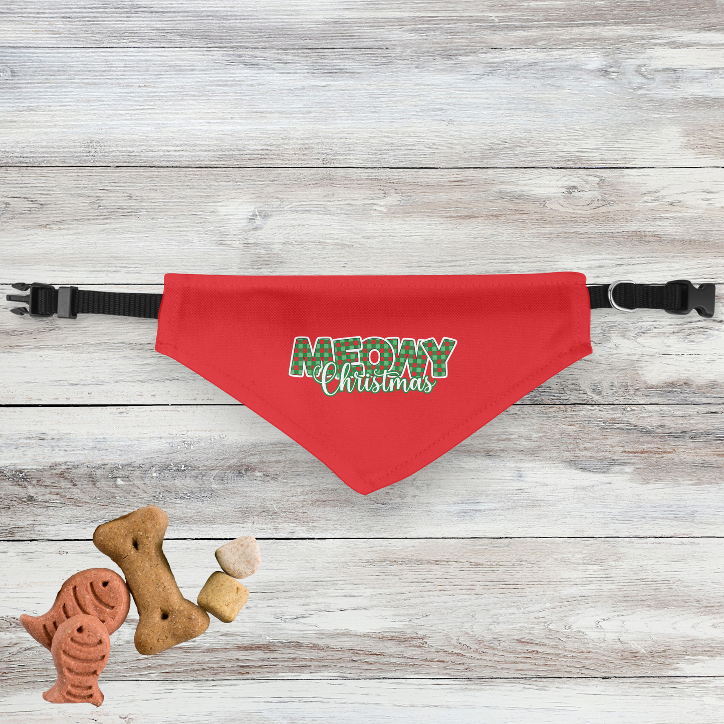 Meowy Christmas Clip-on Pet Bandana