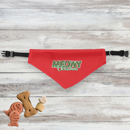 Meowy Christmas Clip-on Pet Bandana