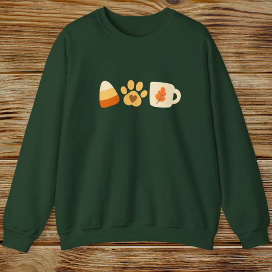 Candy Corn, Dogs & Lattes Sweatshirt