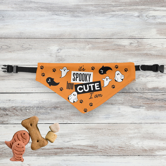 It's Spooky How Cute I Am Clip-on Pet Bandana
