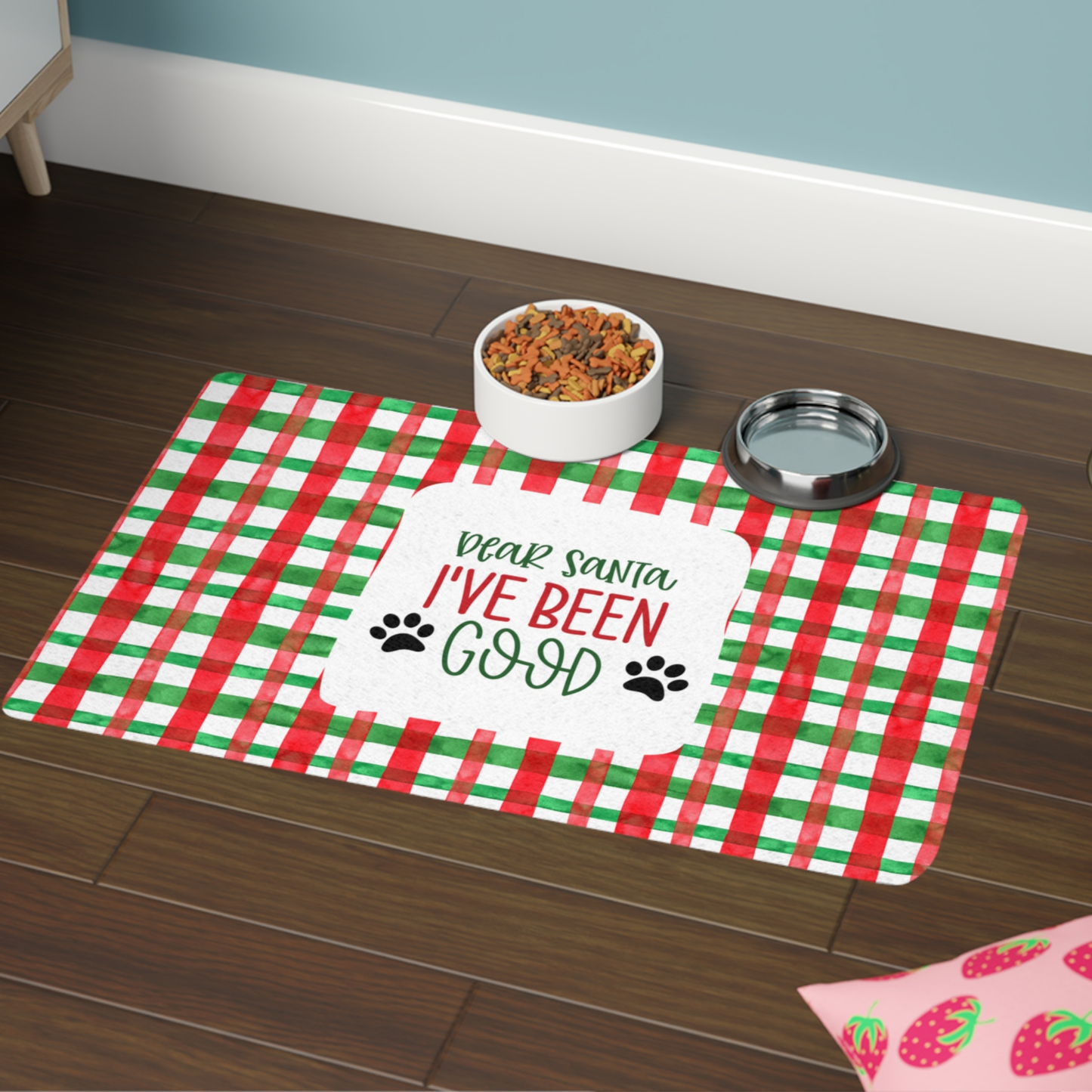 Dear Santa, I've Been Good Pet Food Mat