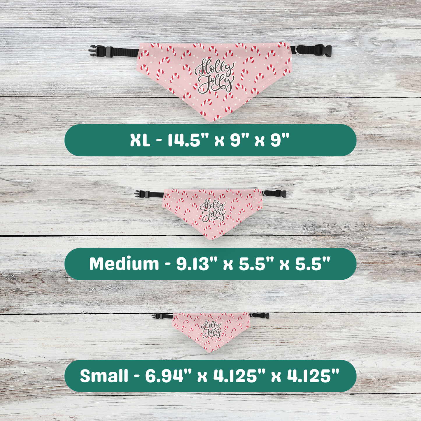 Holly Jolly Clip-on Pet Bandana