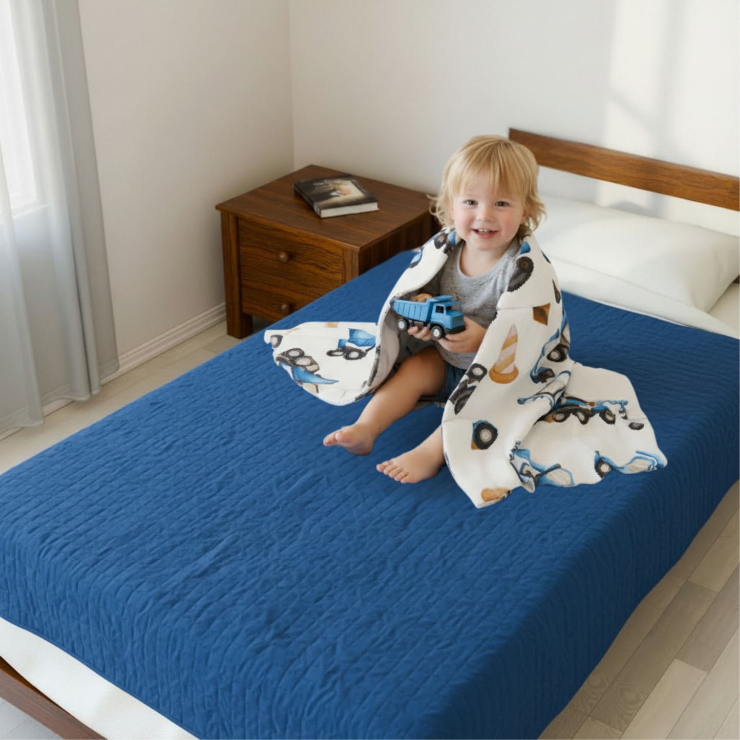 So Many Trucks So Little Time Velveteen Plush Blanket