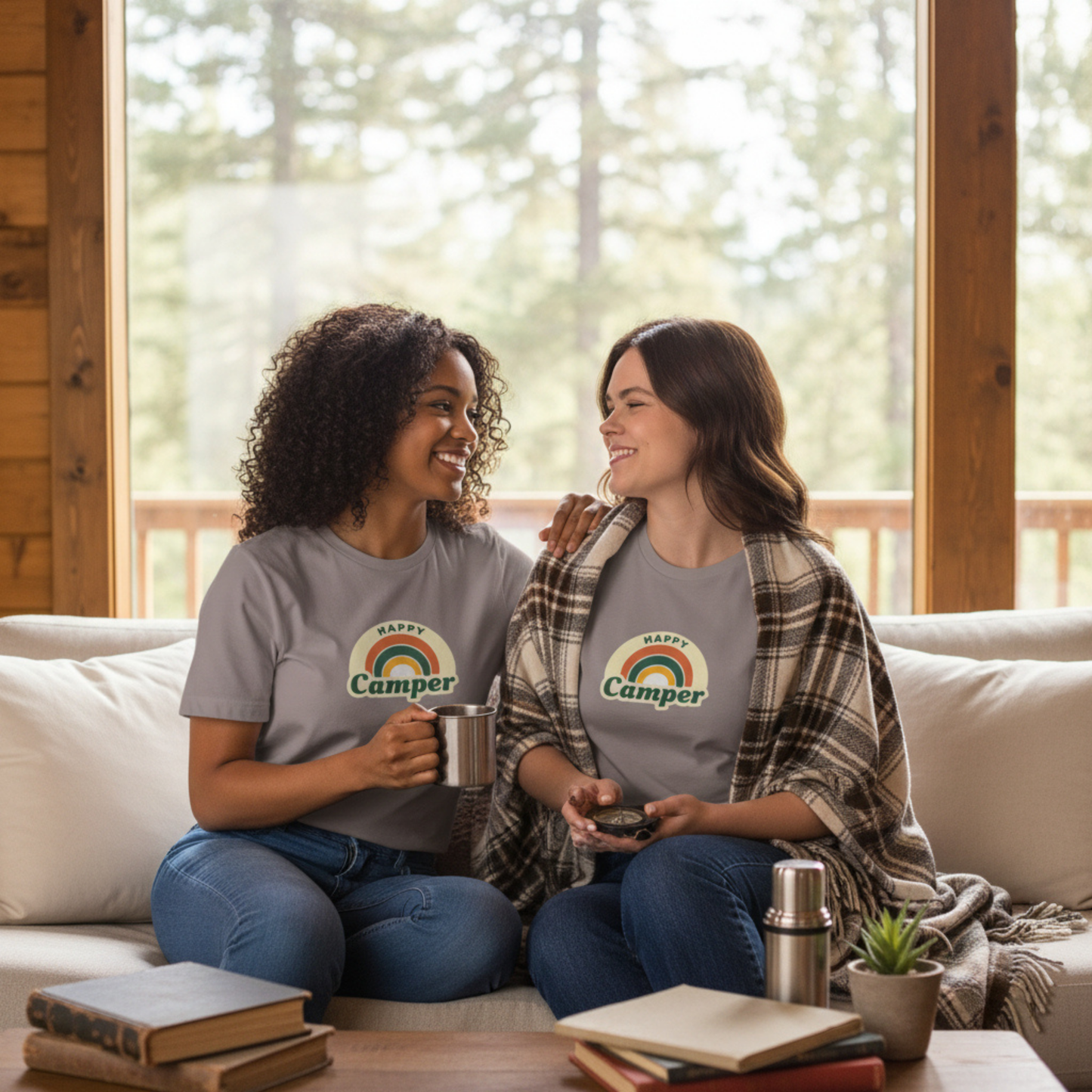 Happy Camper T-shirt - Green