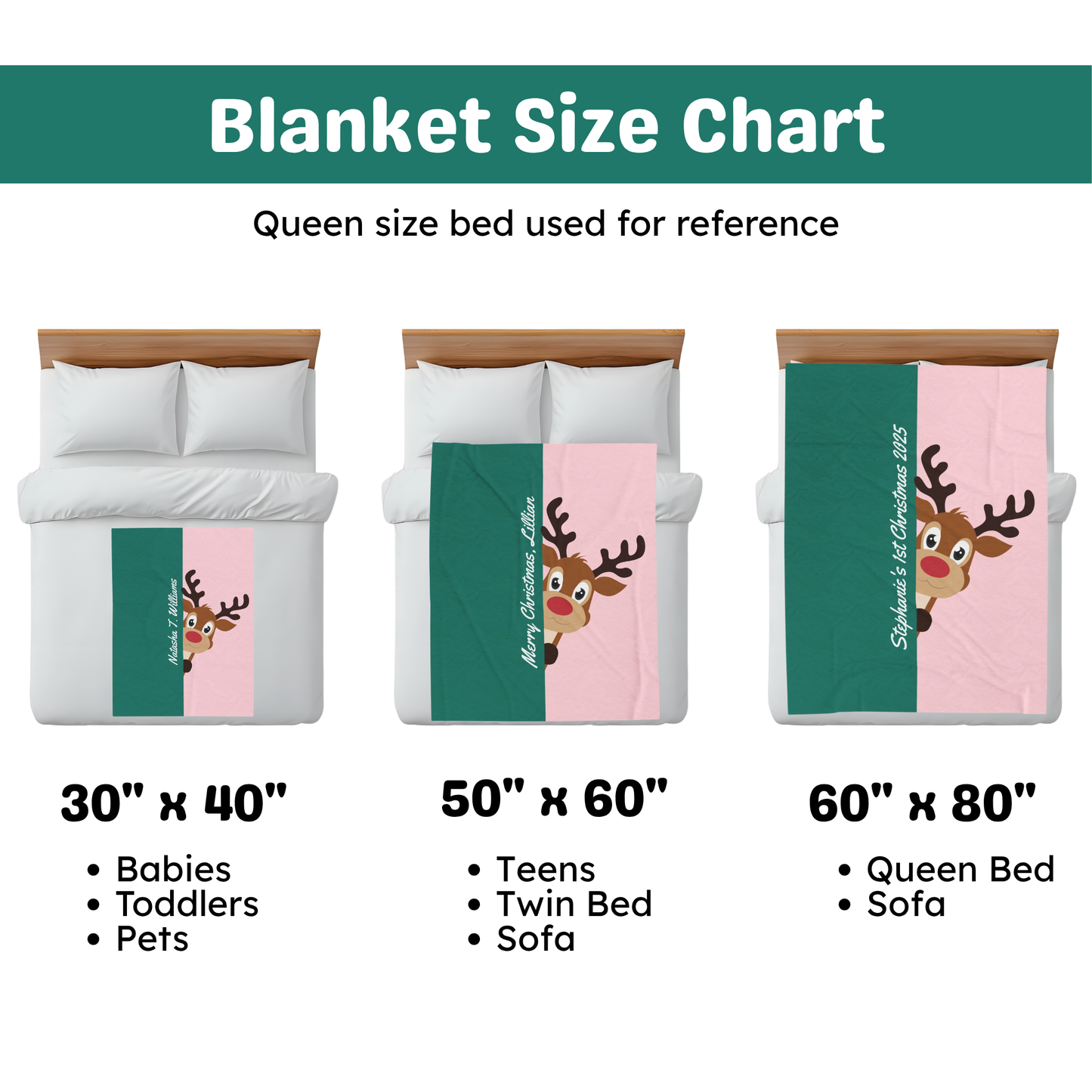 Custom Velveteen Plush Blanket - Dark Azure-Light Pink