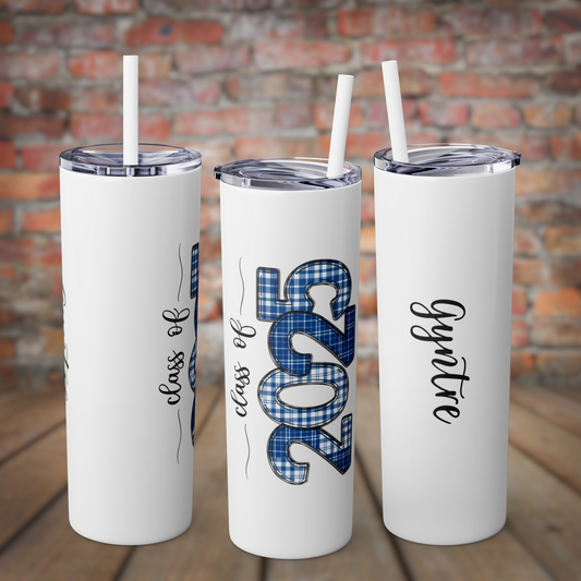 Skinny Tumbler with Straw - Azure Blue 2025