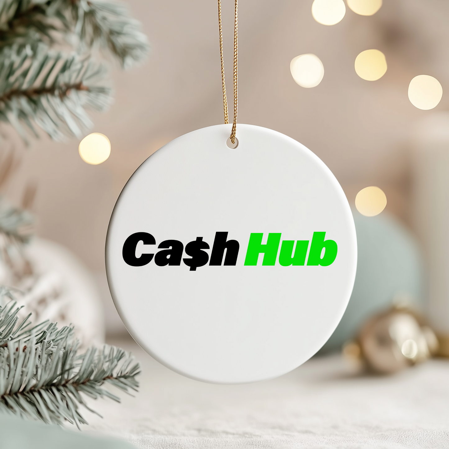 Custom Pet Name Ornament - Purple & White Plaid 2025