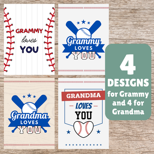 Grammy Loves You Baseball Art