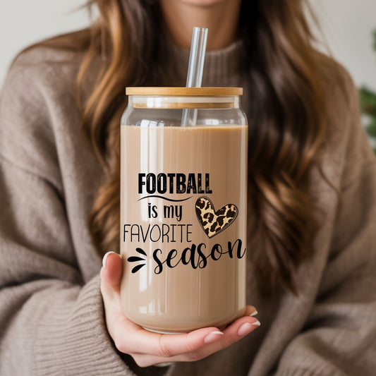 Football is My Favorite Season Sipper Glass