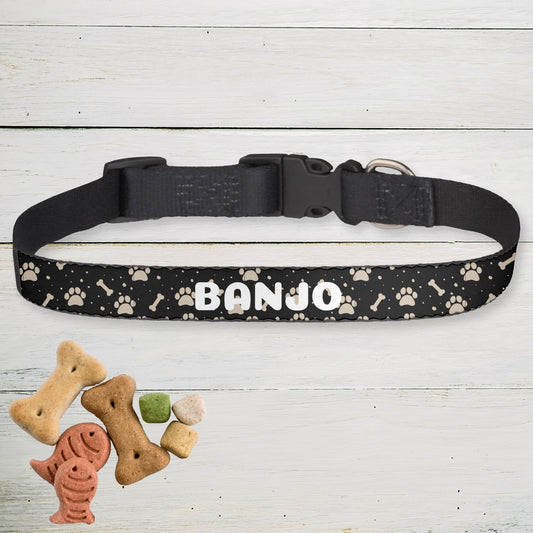 Clip-on Pet Collar - Dog Bones