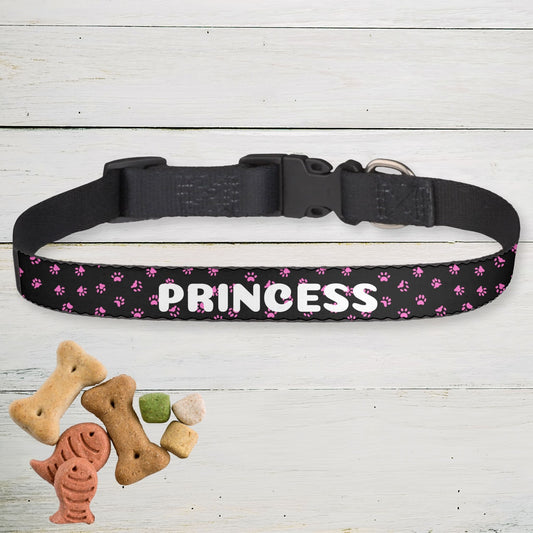 Clip-on Pet Collar - Pink Paws