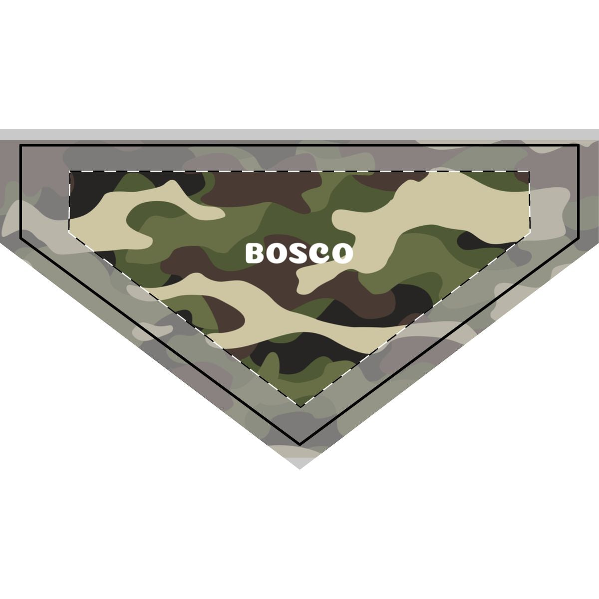 Camo Personalized Clip-on Pet Bandana