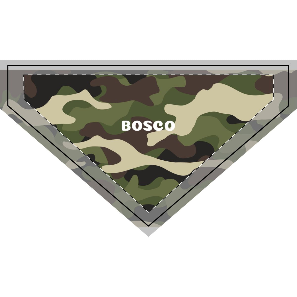 Camo Personalized Clip-on Pet Bandana