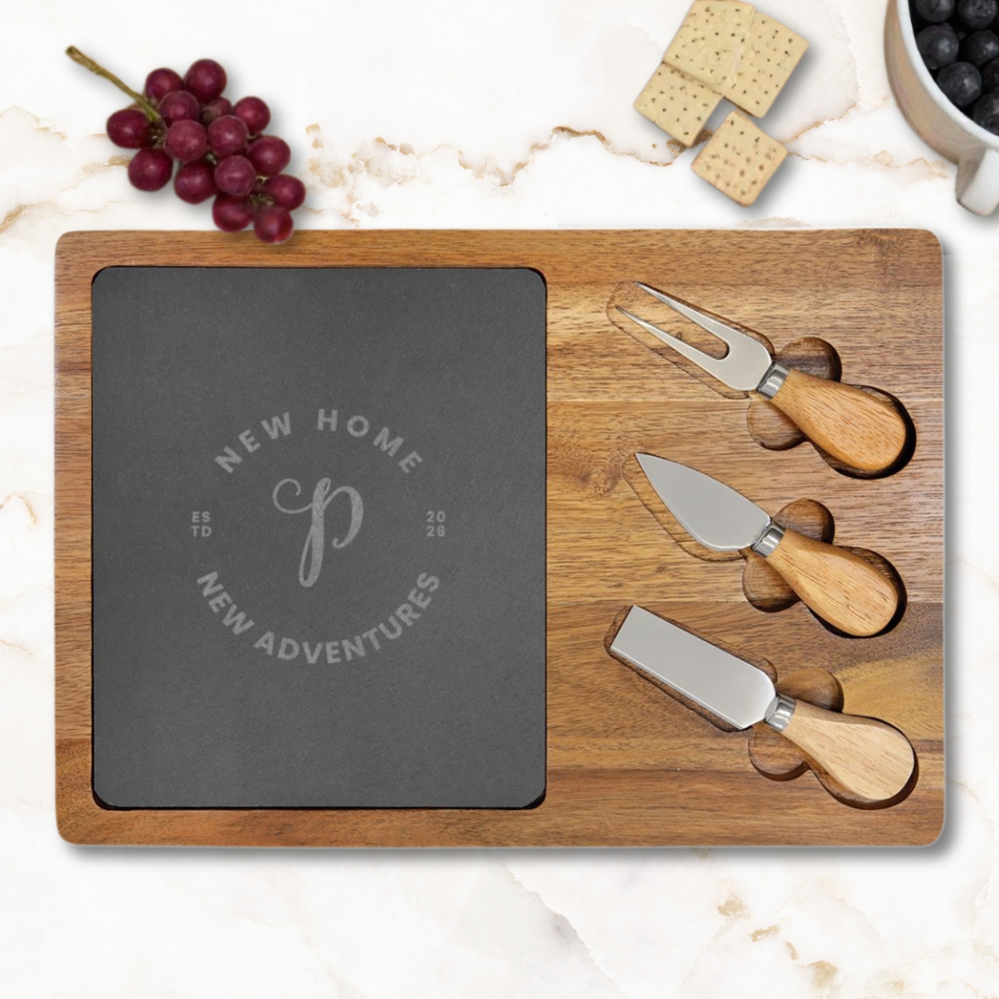 Custom Charcuterie Board - New Home, New Adventures