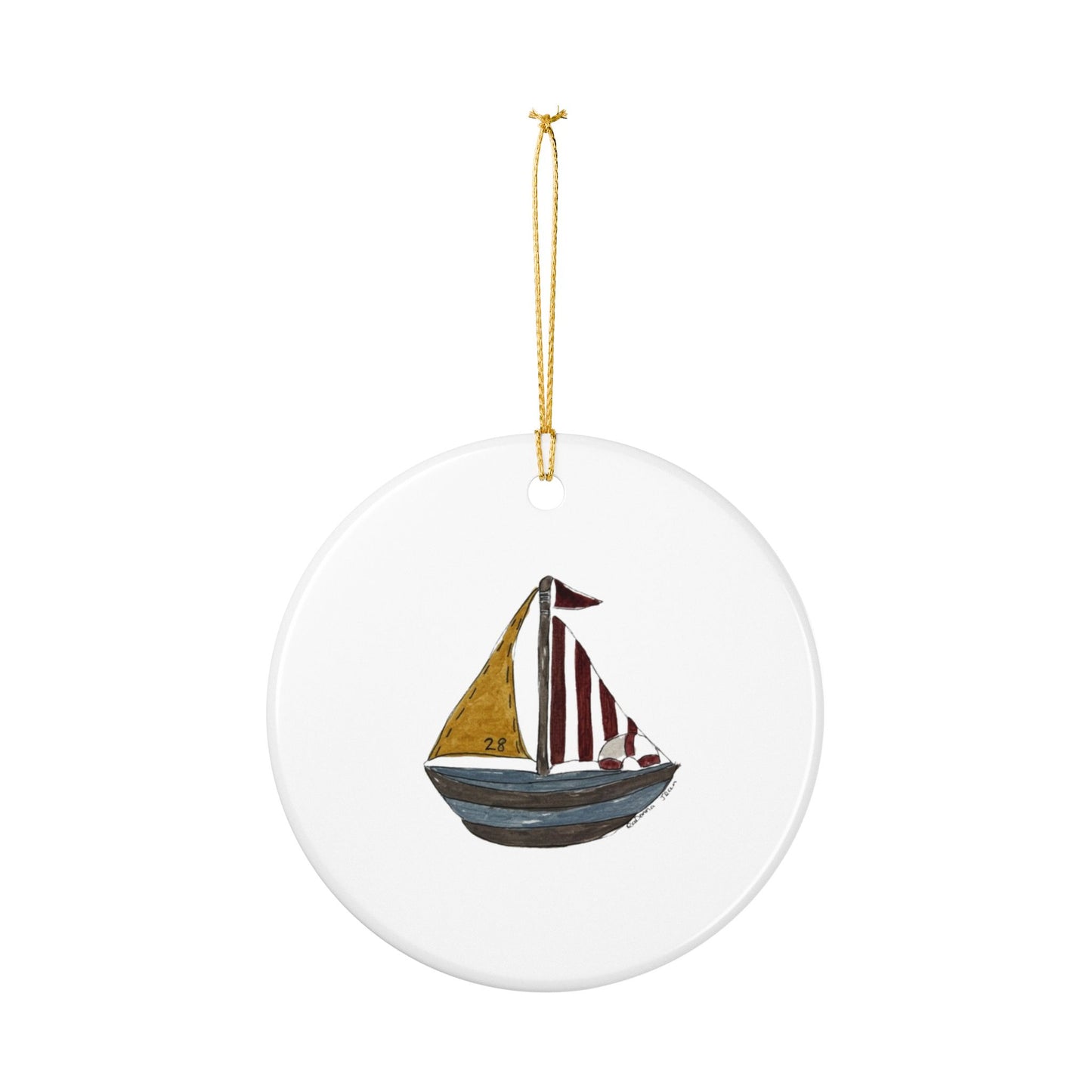 Sailboat | Ceramic Decoration Ornament TEST