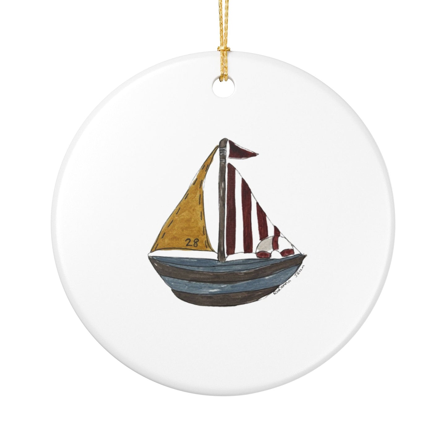 Sailboat | Ceramic Decoration Ornament TEST
