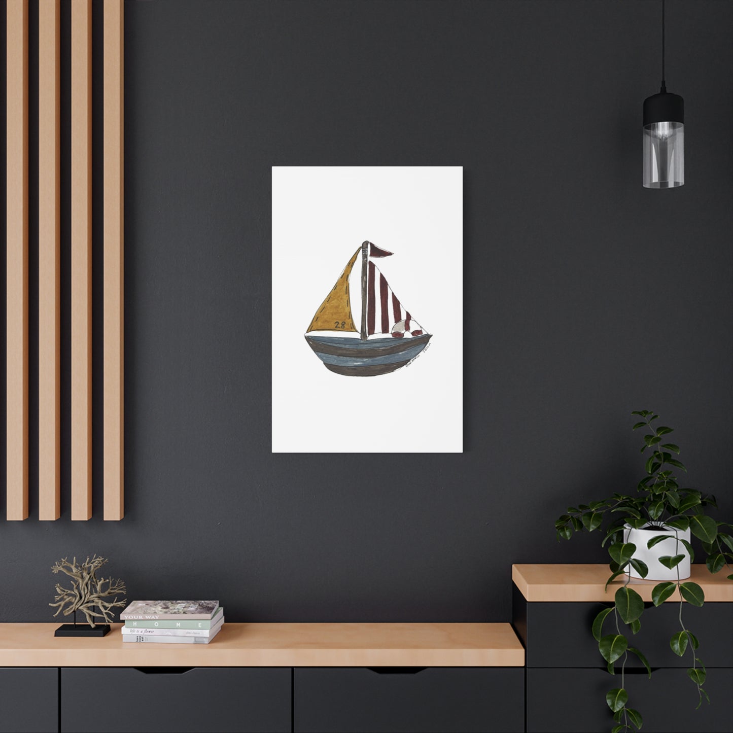 Sailboat Stretched Matte Canvas