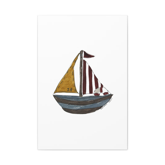 Sailboat Stretched Matte Canvas