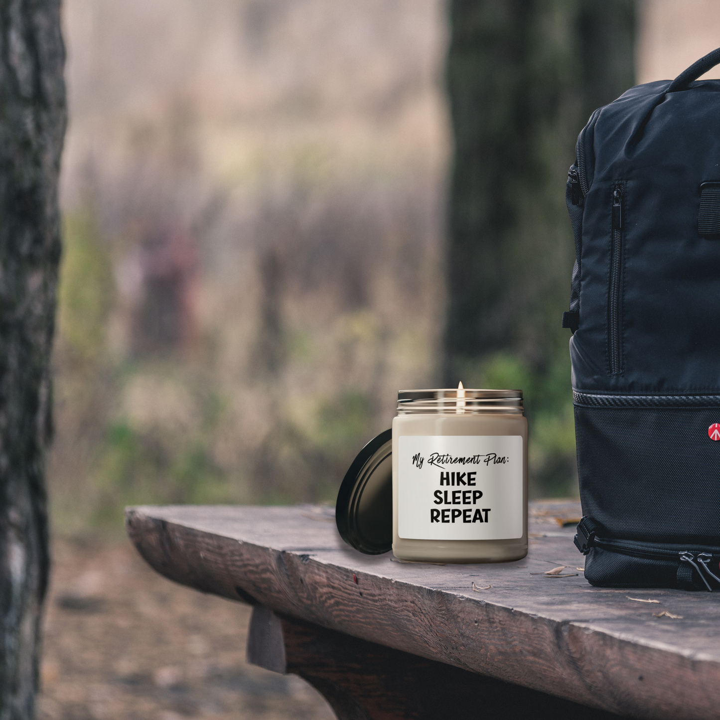 My Retirement Plan: Hike Sleep Repeat Scented Candle
