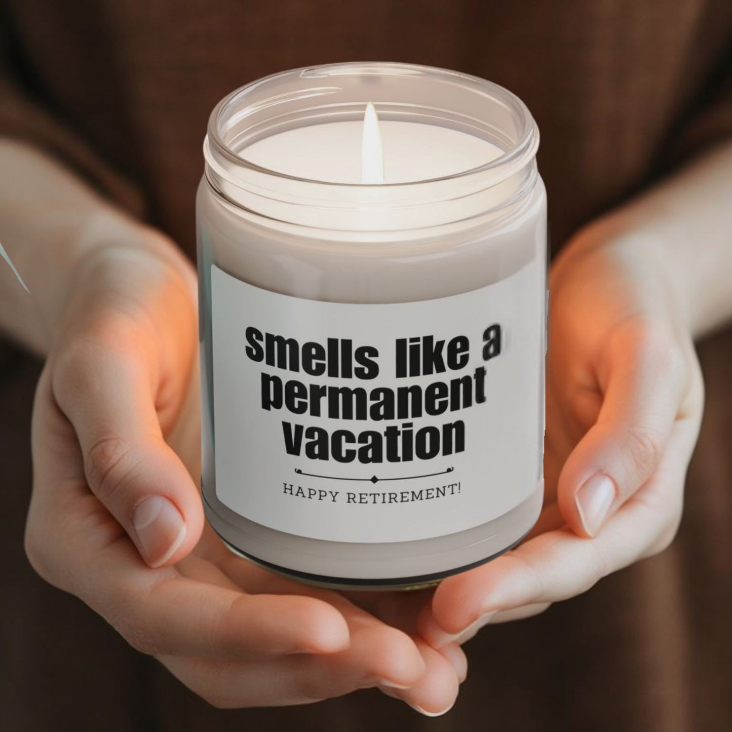 Smells Like a Permanent Vacation Happy Retirement Scented Candle