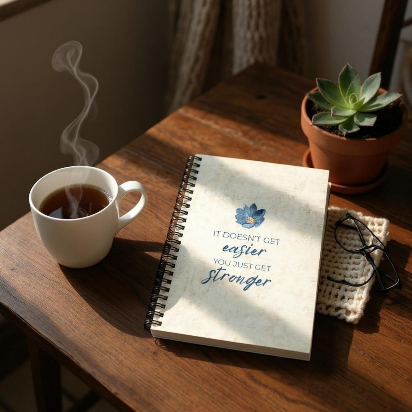 It Doesn't Get Easier You Just Get Stronger Spiral Notebook
