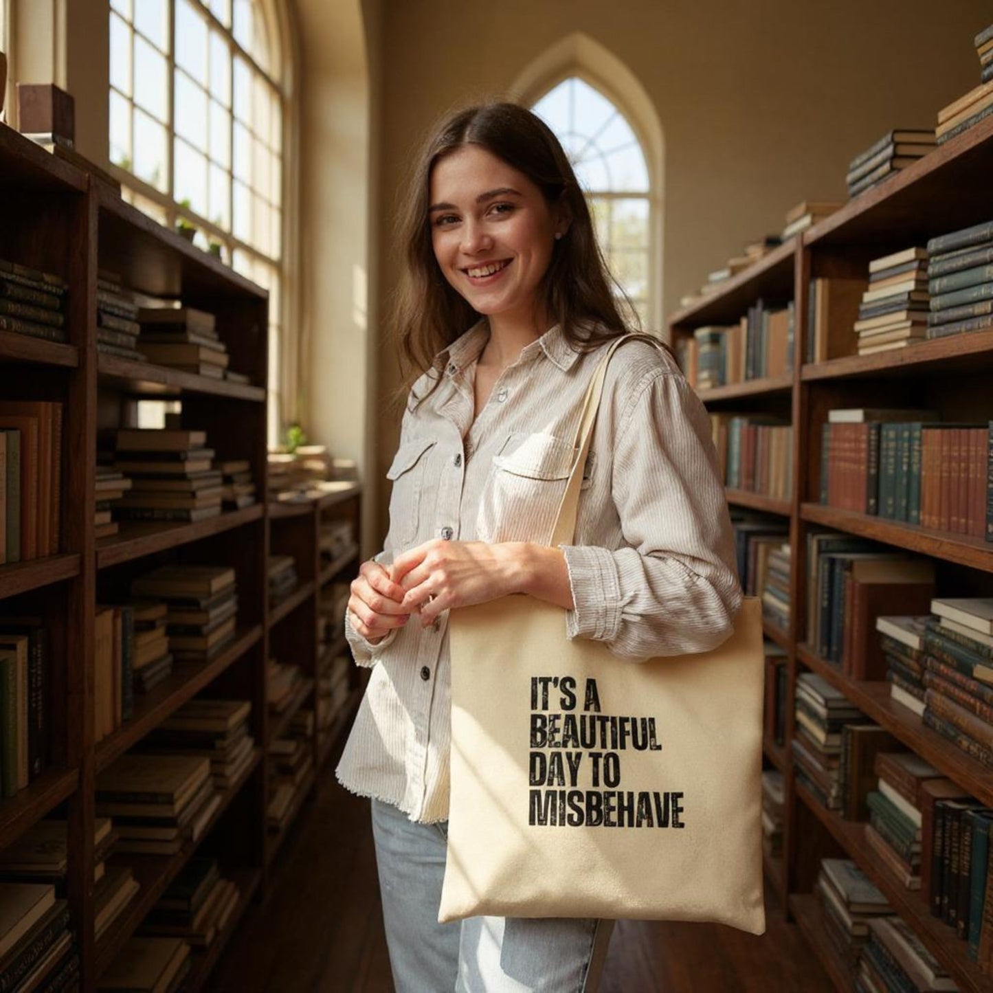 It's a Beautiful Day to Misbehave Tote Bag