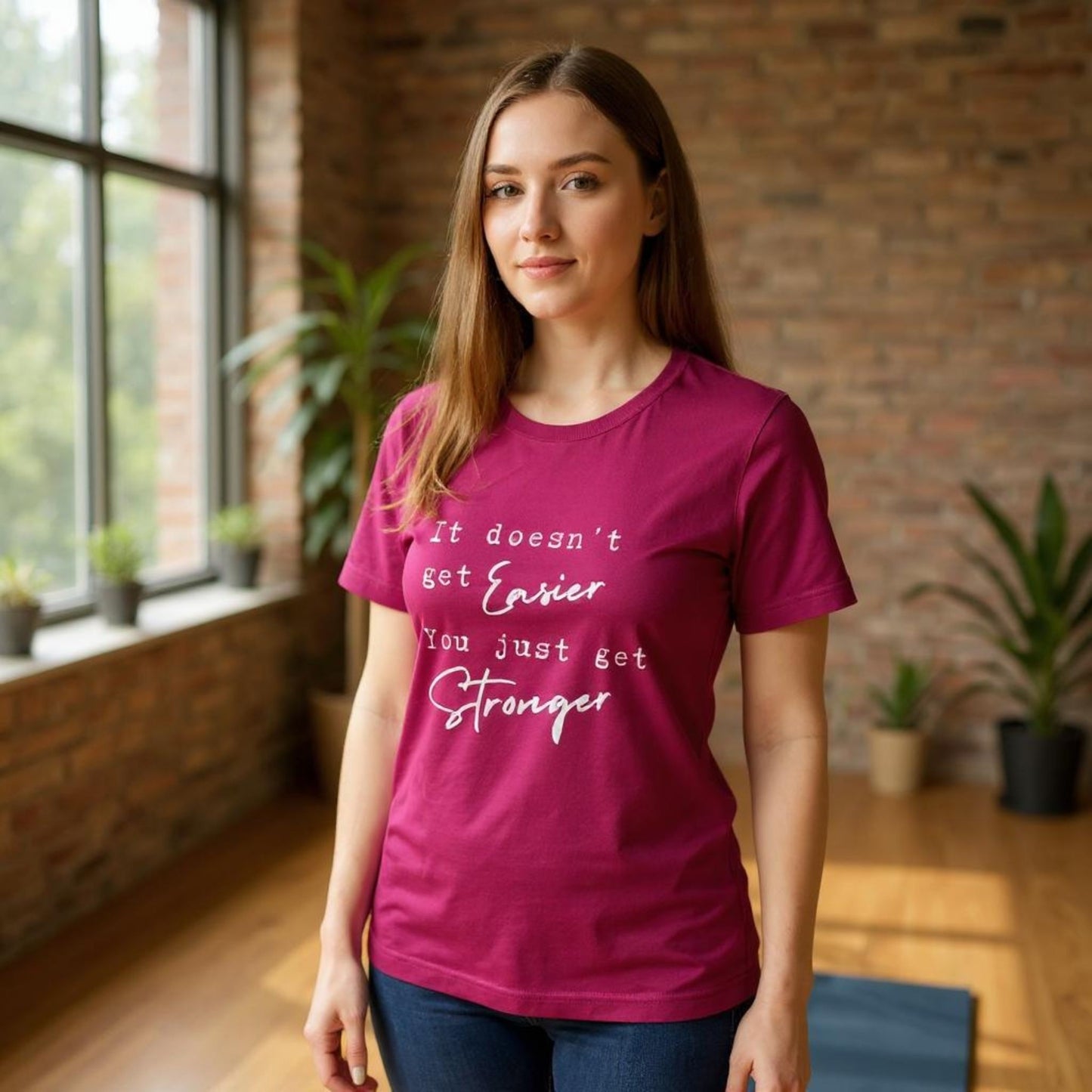 It Doesn't Get Easier You Just Get Stronger T-Shirt