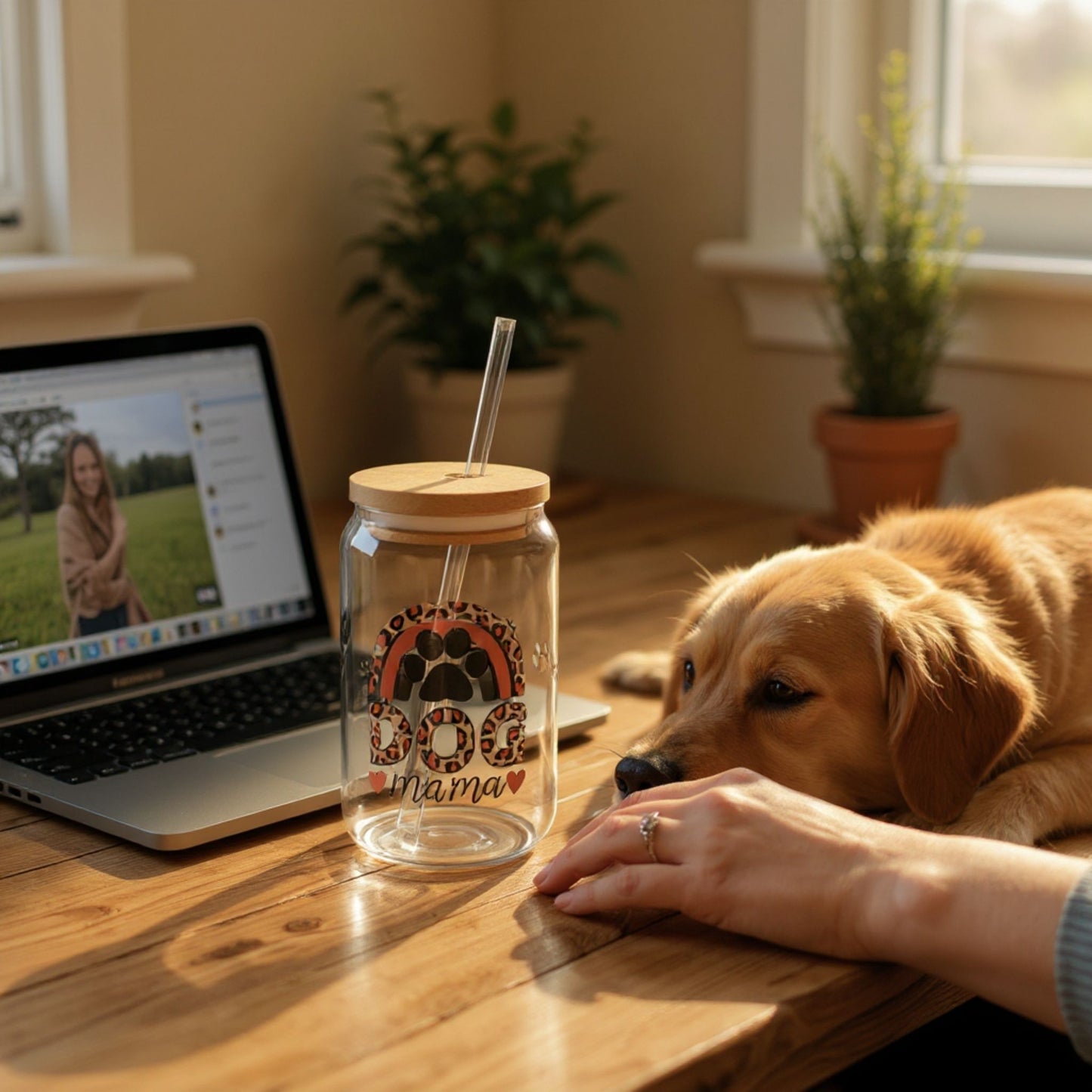 Dog Mama Sipper Glass