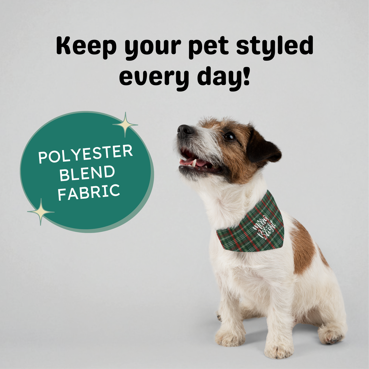 Merry & Bright Clip-on Pet Bandana