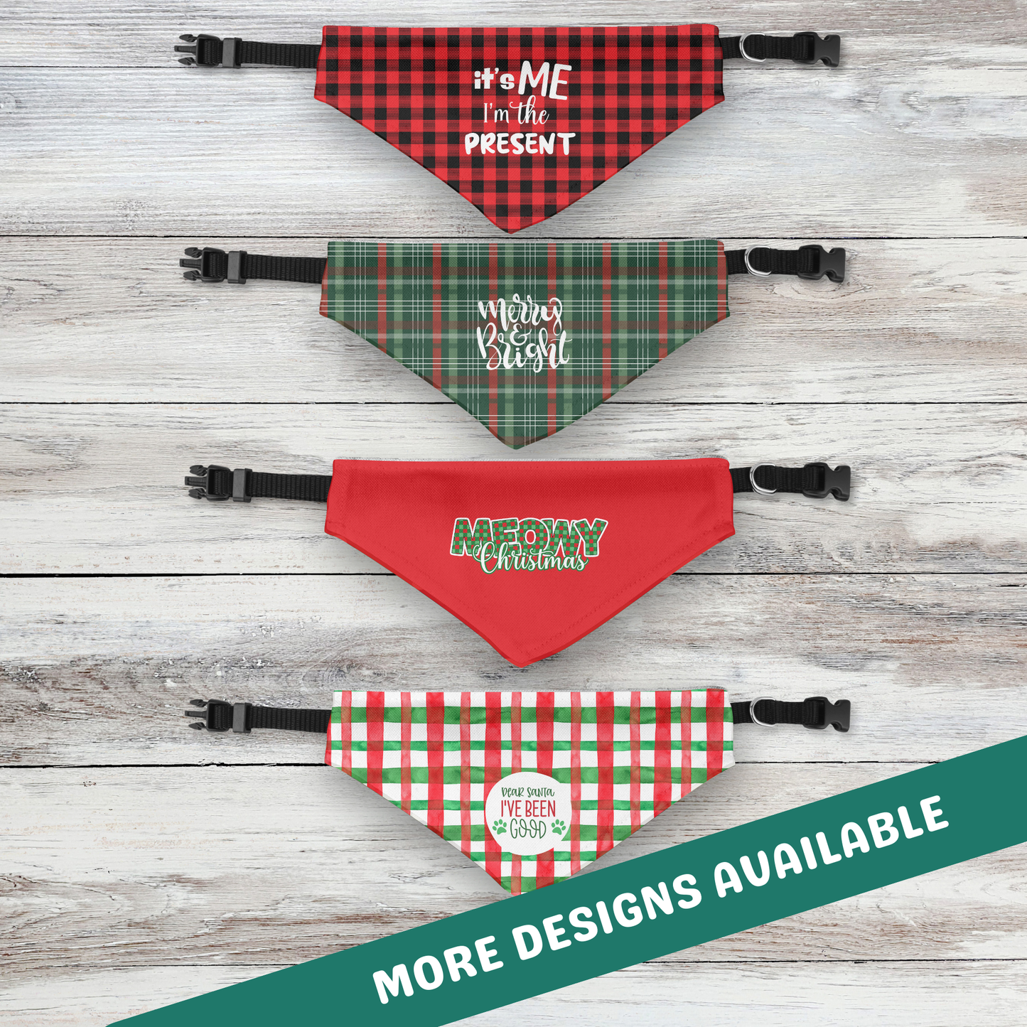 Ho Ho Clip-on Pet Bandana