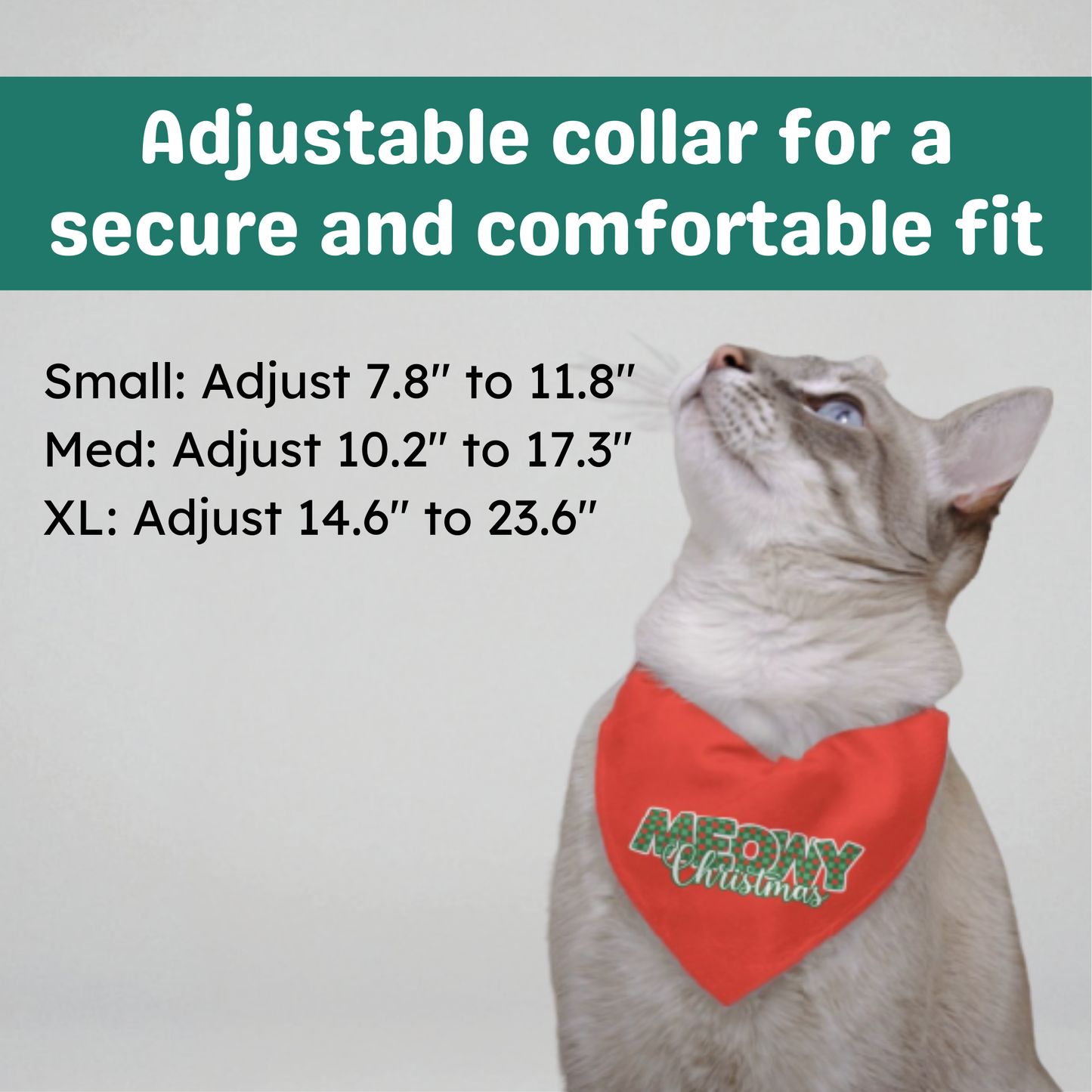 Meowy Christmas Clip-on Pet Bandana