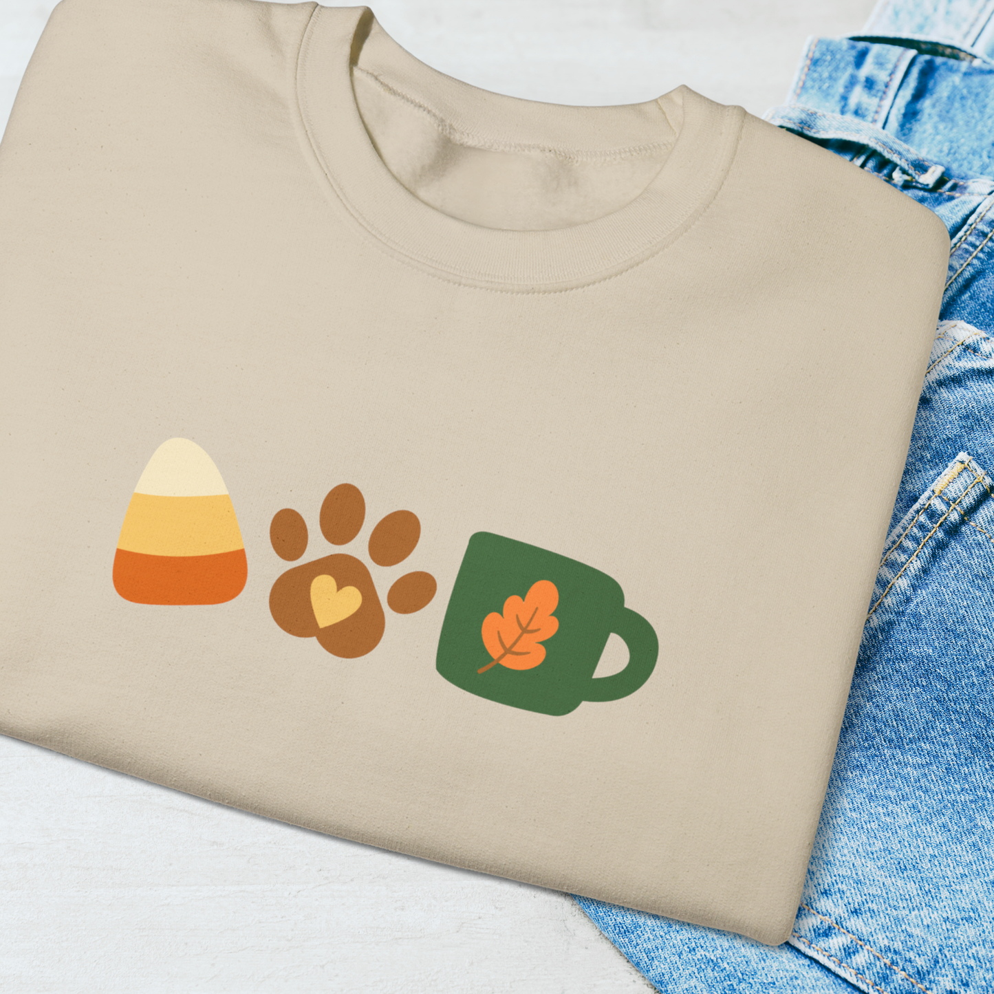 Candy Corn, Dogs & Lattes Sweatshirt