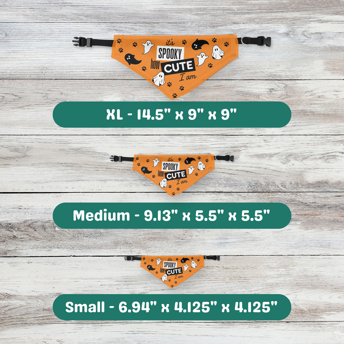 It's Spooky How Cute I Am Clip-on Pet Bandana
