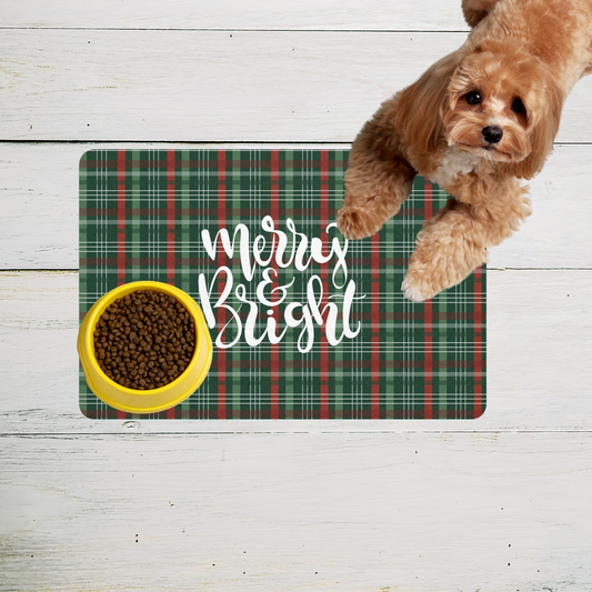 Merry & Bright Pet Food Mat