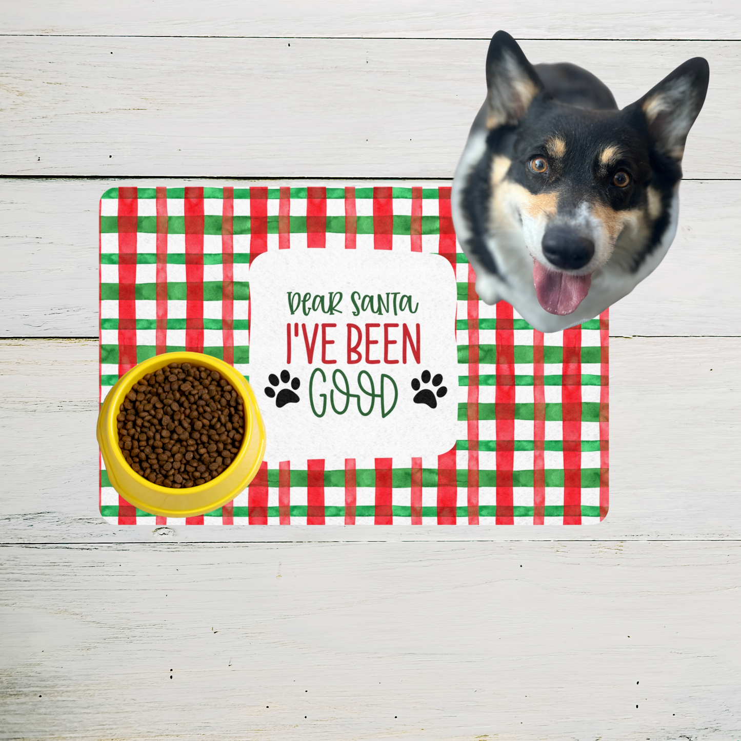 Dear Santa, I've Been Good Pet Food Mat