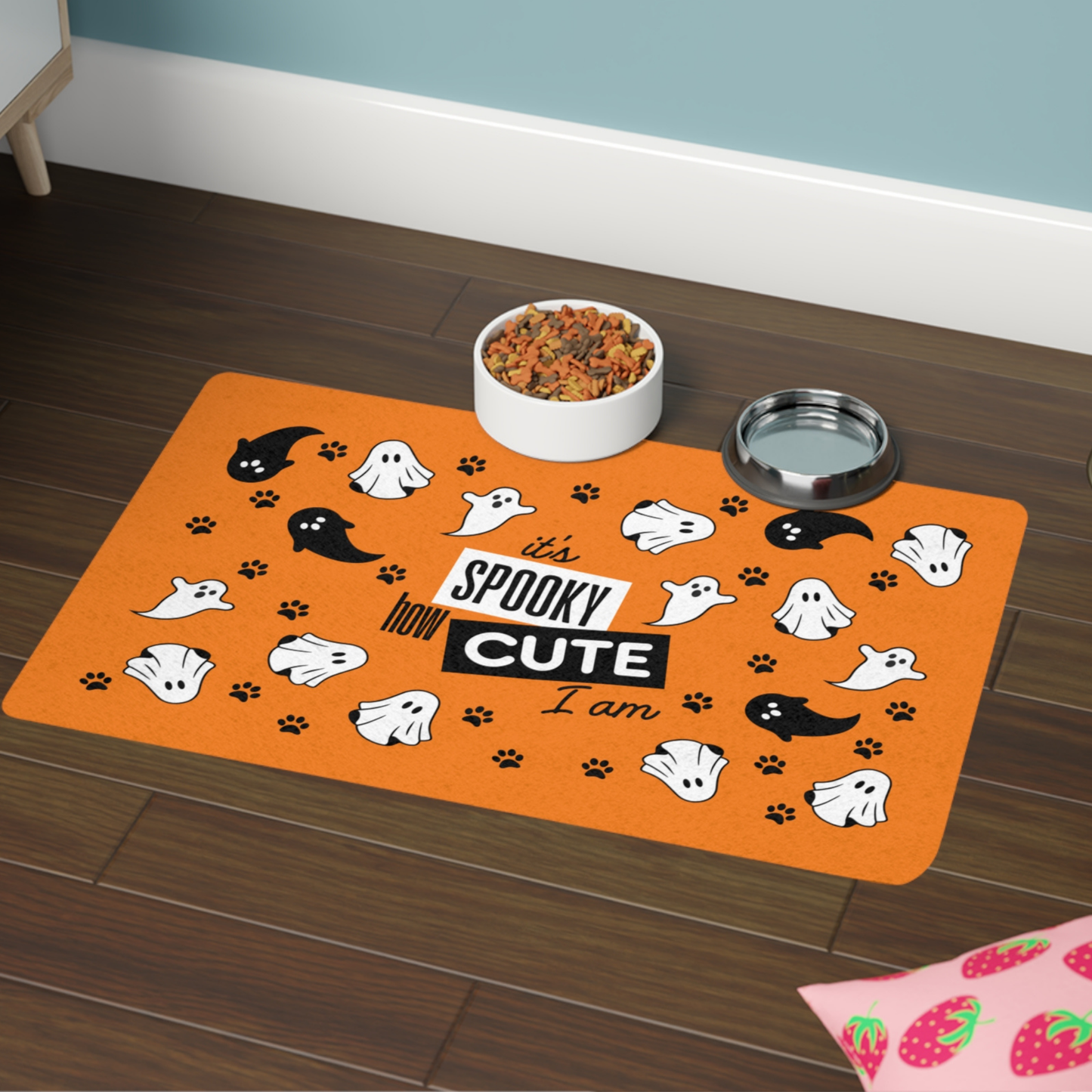 Pet Food Mat - It's Spooky How Cute I Am