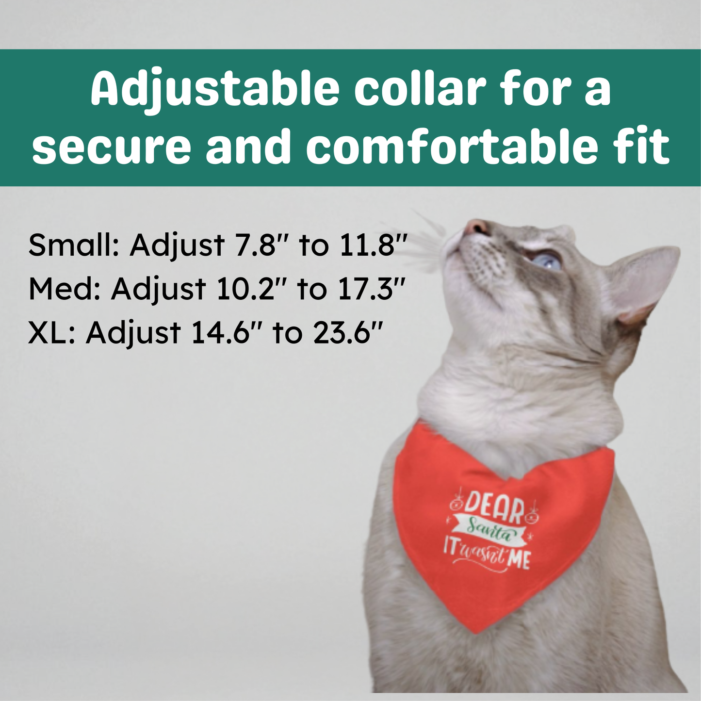 Dear Santa, It Wasn't Me Clip-on Pet Bandana