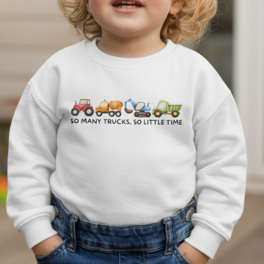 So Many Trucks So Little Time Toddler Long Sleeve Tee