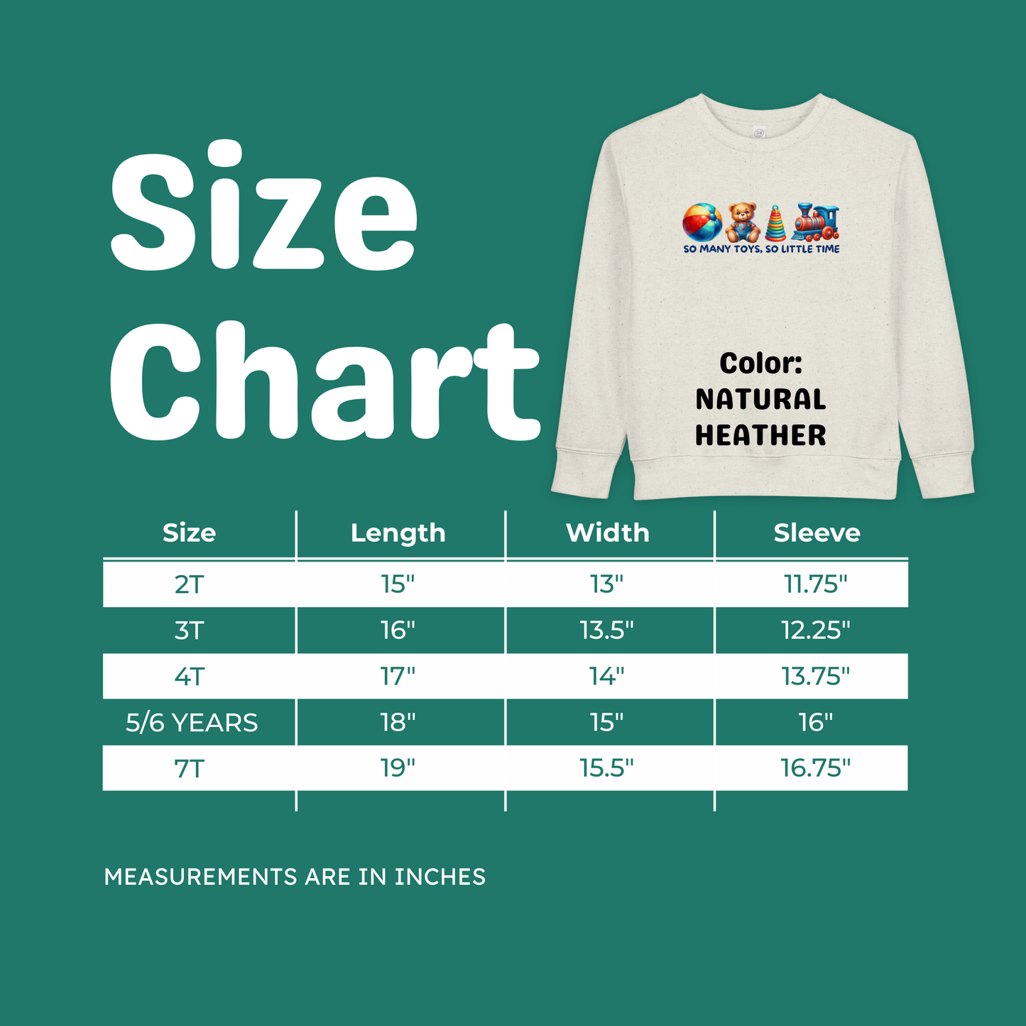 So Many Toys, So Little Time Toddler Sweatshirt