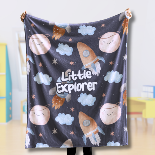 Little Explorer Velveteen Plush Blanket