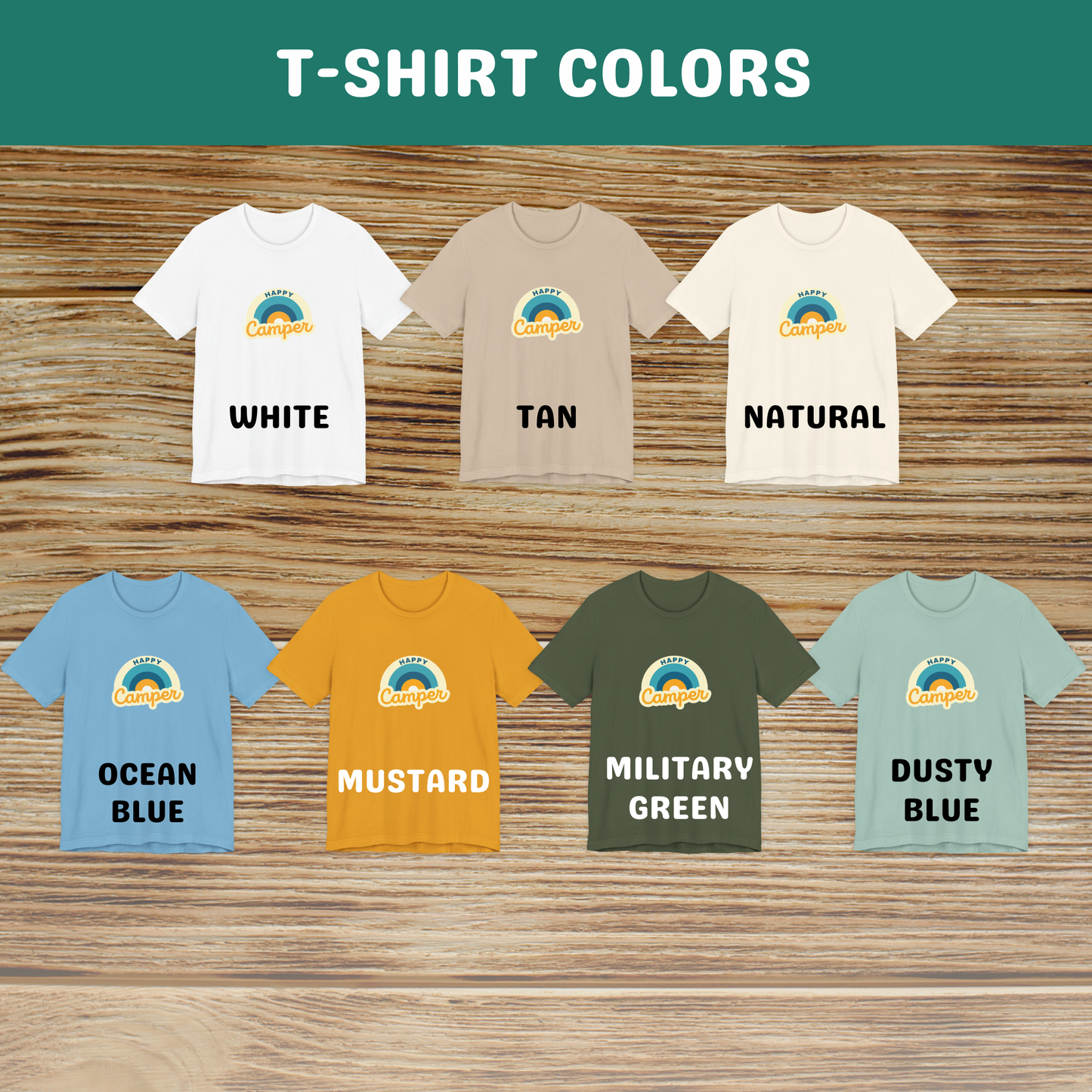 Happy Camper T-shirt - Blue