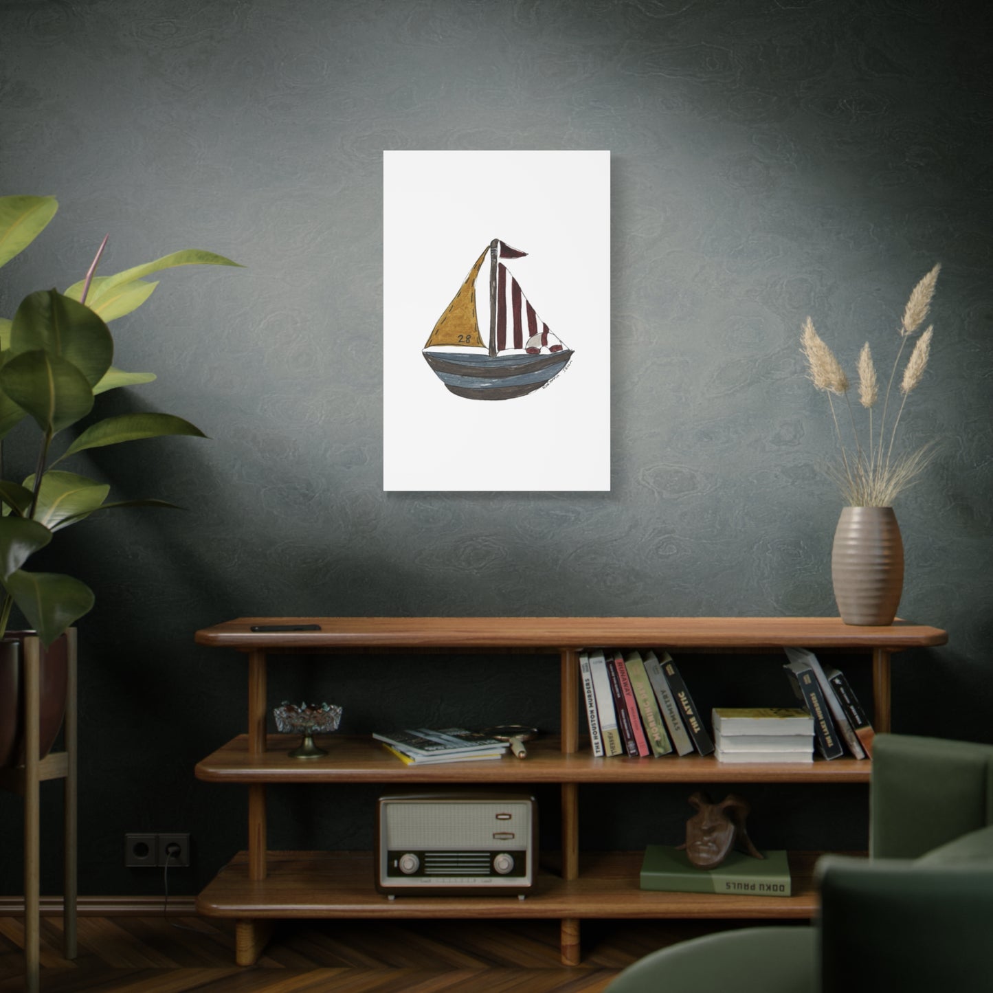 Sailboat Stretched Matte Canvas