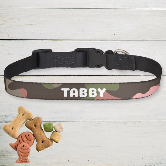 Clip-on Pet Collar - Pink Camo