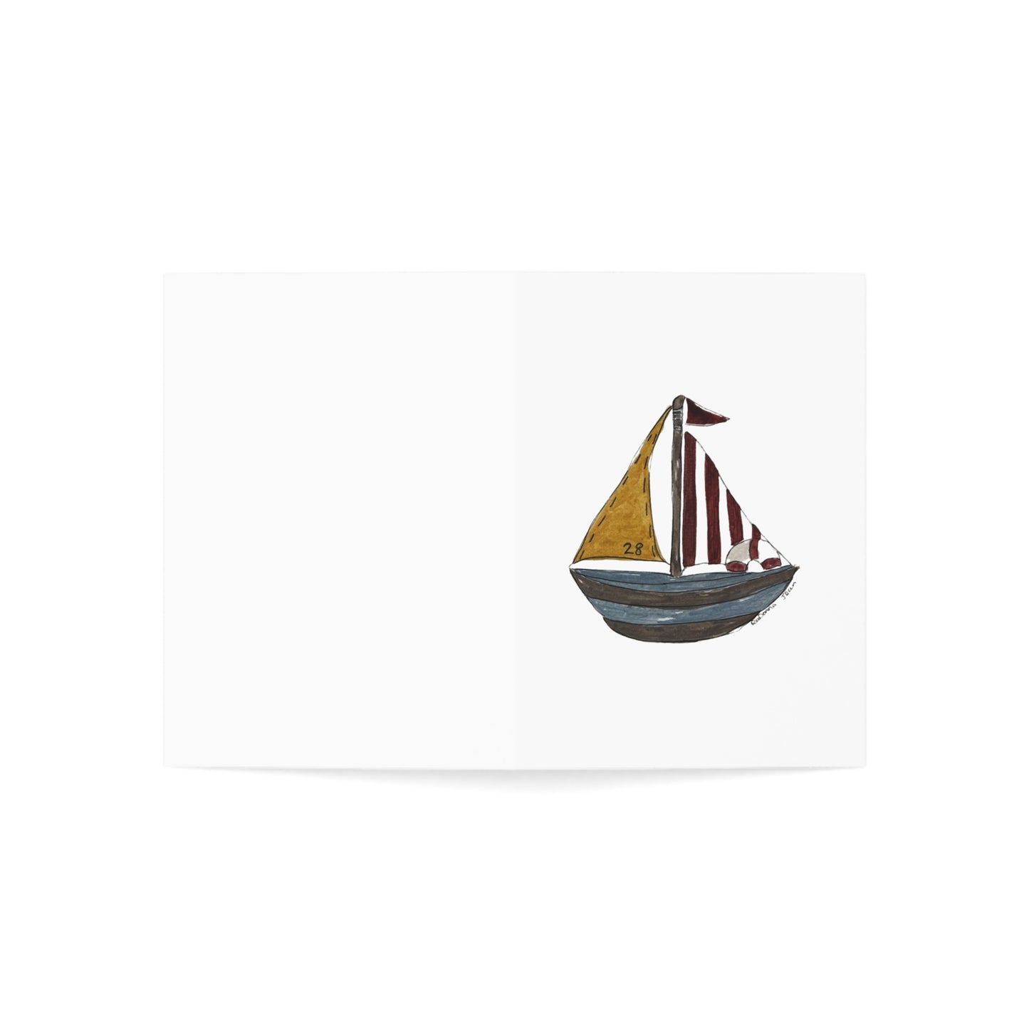 Sailboat | Greeting Cards (1, 10, 30, and 50pcs) TEST