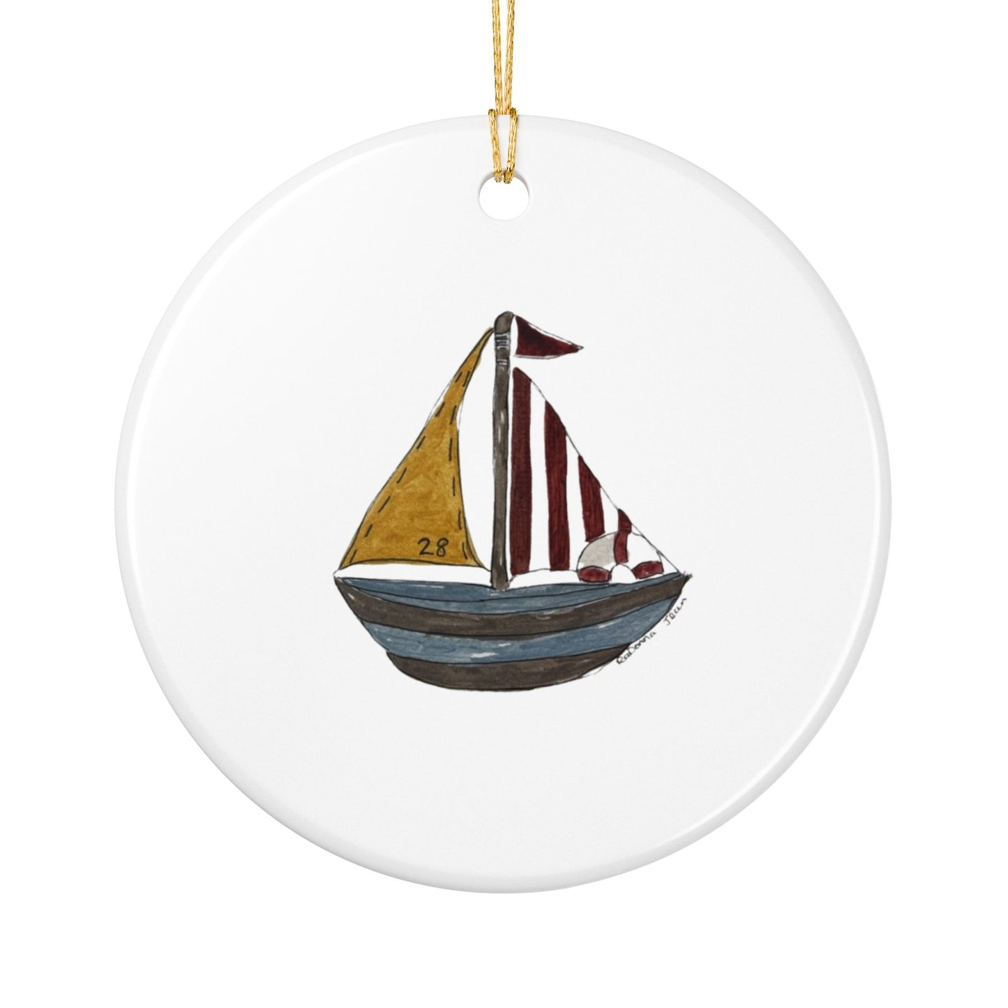 Sailboat | Ceramic Decoration Ornament TEST