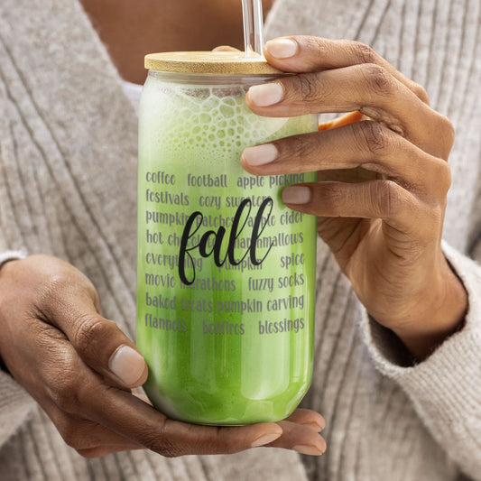 Fall Sipper Glass